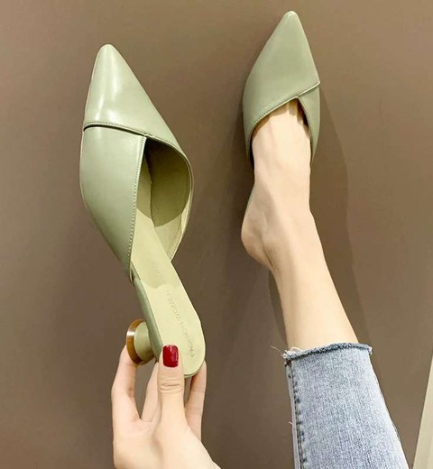 Women Summer Low Heel Pointed Shoes