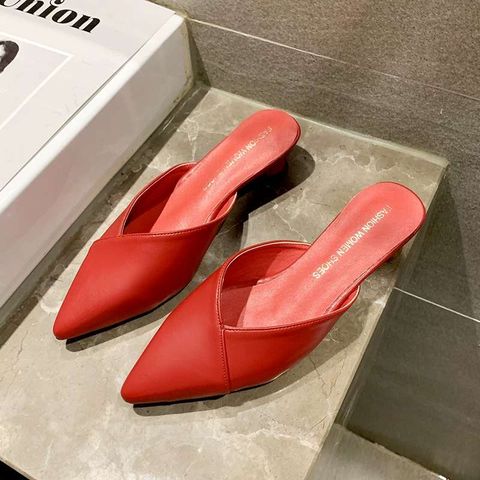 Women Summer Low Heel Pointed Shoes
