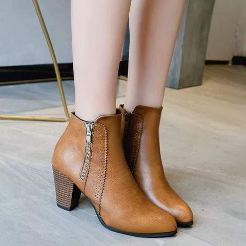 Foreign Trade Side Zipper Short Boots