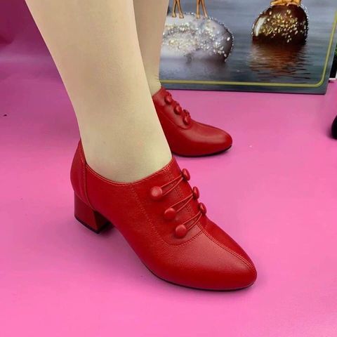 Genuine Leather Pointed Toe Shoes For Women
