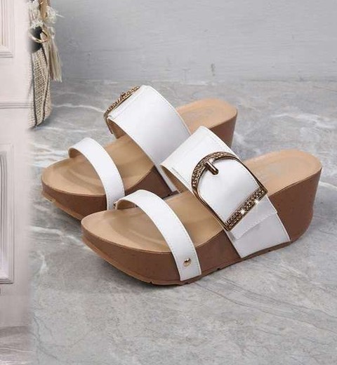 Thick-Soled Wedge Heel Shoes For Women
