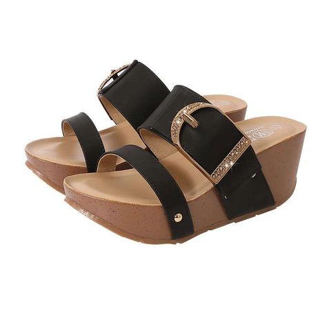 Thick-Soled Wedge Heel Shoes For Women