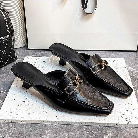 Pointed Toe Half Slippers For Outdoor Wear