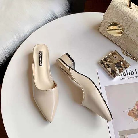 New Half Slippers For Women, Korean Style,  Pointed Shoe