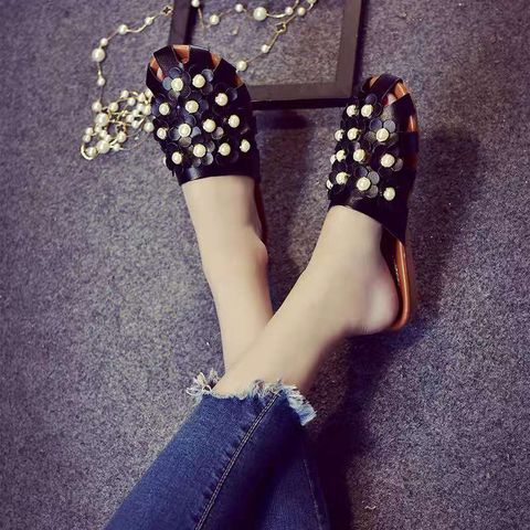 Baotou Flower Harajuku Style Slippers For Women