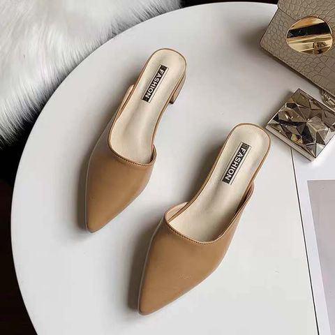 New Half Slippers For Women, Korean Style,  Pointed Shoe