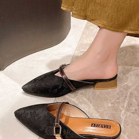 Baotou Half Slippers Pointed Toe For Women
