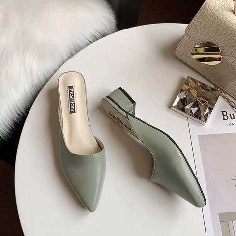 New Half Slippers For Women, Korean Style,  Pointed Shoe