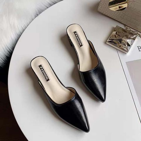 New Half Slippers For Women, Korean Style,  Pointed Shoe