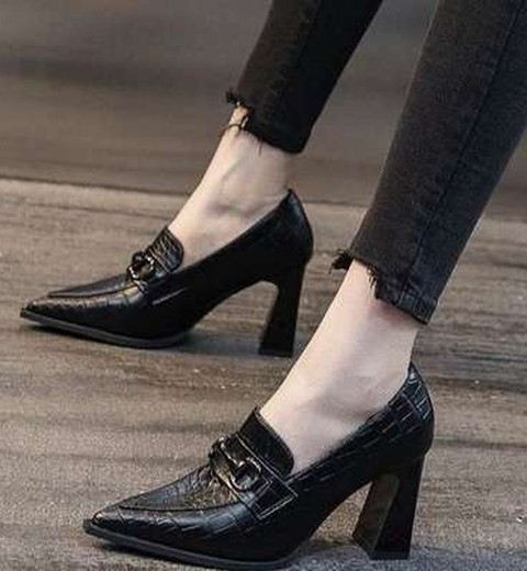 Hongjingying Thick-Heeled High-Heeled Shoes