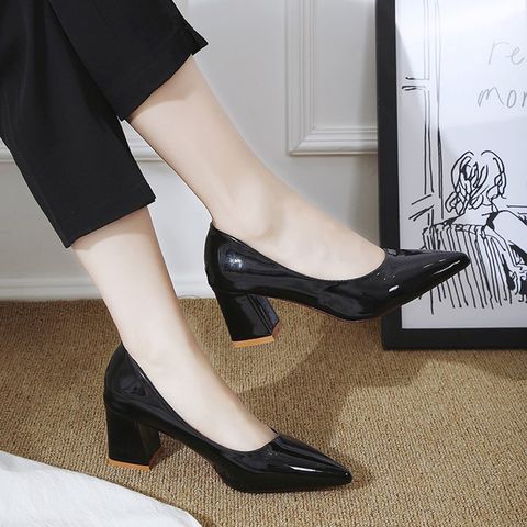 Korean High Heels Versatile Thick Heels Boots