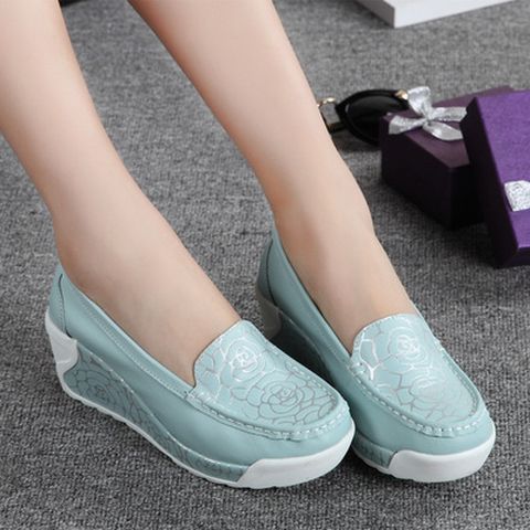 Casual Women's Shoes Platform Thick Wedge Heel