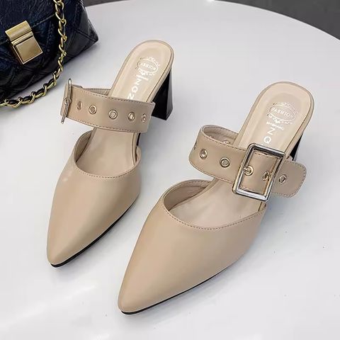 Trendy Thick Heel Pointed Toe For Women