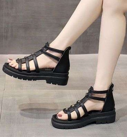 Roman Sandals Women's Flat Thick Heels