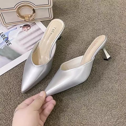 Pointed Half slippers For Women To Wear Outdoors Fashionable