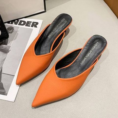 French Style Pointed  Heel closed Toe Sandals for Women