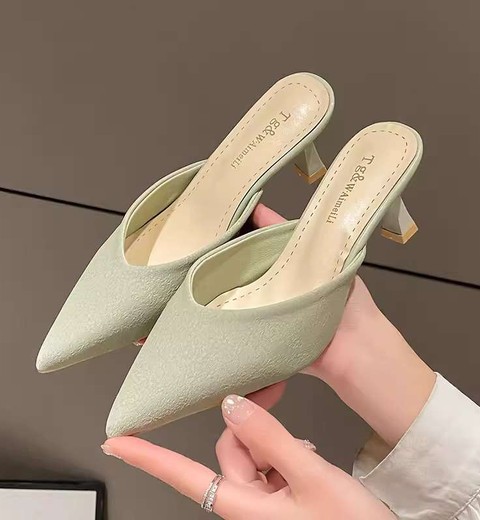 Pointed Half Slippers For Women