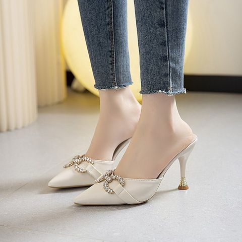 French Rhinestone High Heels Women's Shoes