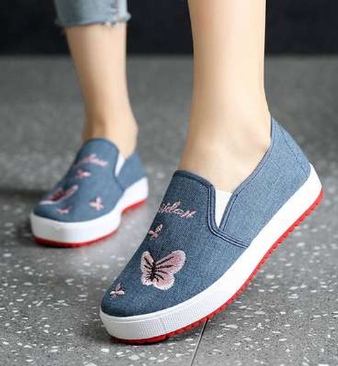 Denim Canvas Shoes For Women