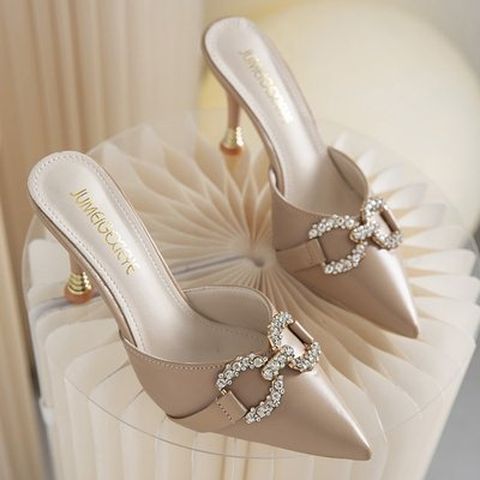 French Rhinestone High Heels Women's Shoes