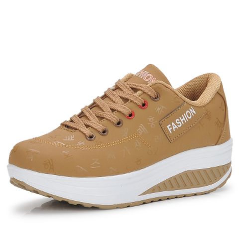 Breathable Mesh Platform Rocking Shoe For Women