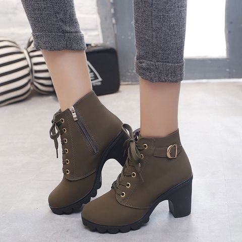Martin Boots British style Round Toe Heel