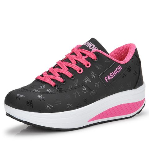 Breathable Mesh Platform Rocking Shoe For Women