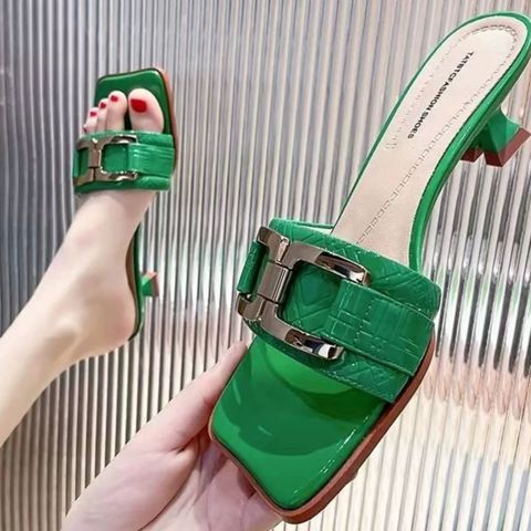 Genuine Leather Low-Heeled Sandals For Women