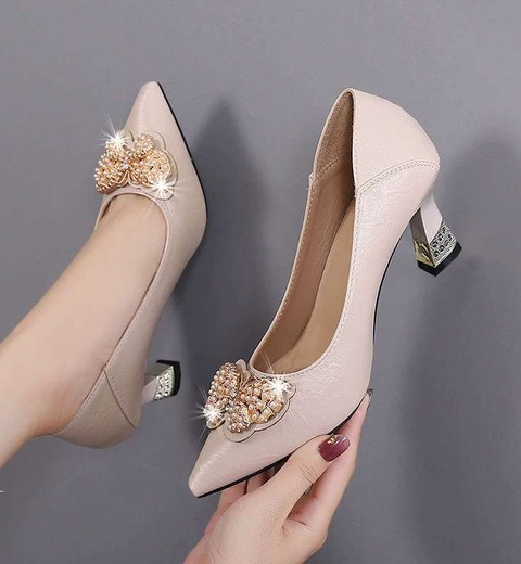 Soft Leather Single Shoes For Women