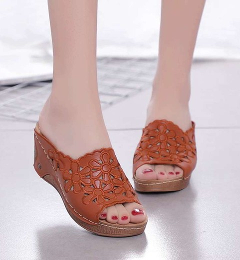 Soft Leather Slippers For Women