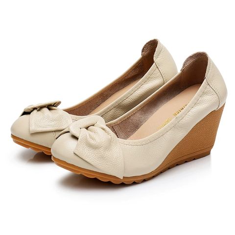 High Heeled Toads Women's Real Leather Cowhide  Wedge Heel