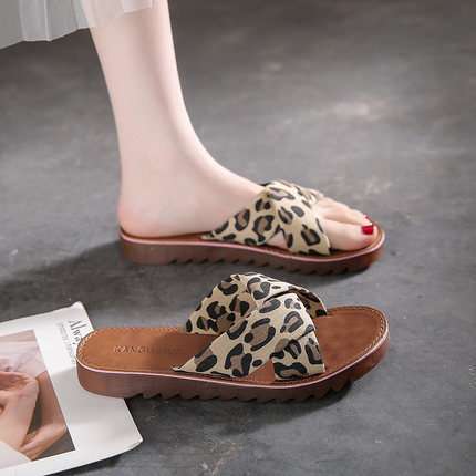 Cowhide Soft Sole Skirt Slippers For Women